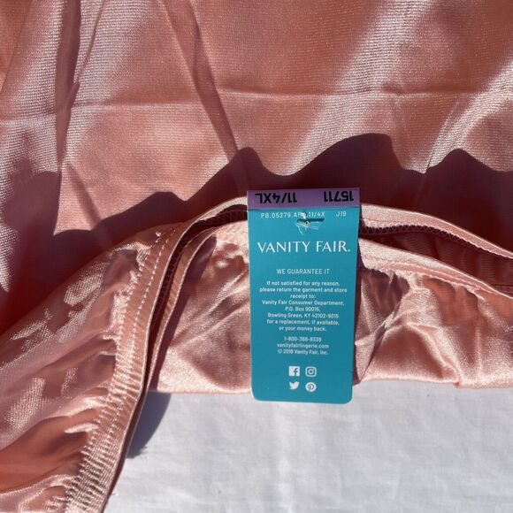 Vanity Fair Perfectly Yours Ravissant Tailored Silky Brief Womens 4XL Pink Nylon - Picture 3 of 5